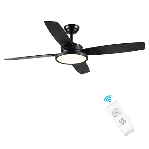 Buy 52 Inch Modern Style Indoor Ceiling Fan, BRTLX Black Ceiling Fans ...