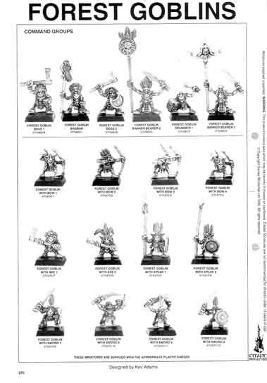 Warhammer Fantasy Battle Tabletop Gaming: Forest Goblin all Metal Miniatures Warhammer Army