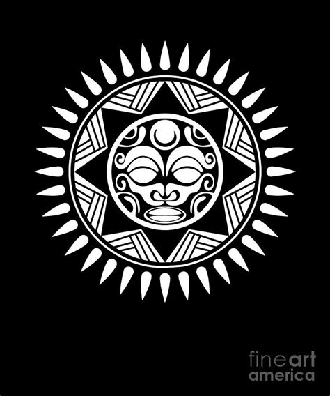 Aztec Sun Symbol Warrior Maya Inca Culture Gift Digital Art by Thomas ...