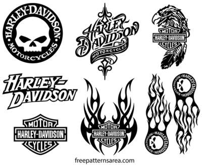 Harley Davidson Symbol Vector Designs - FreePatternsArea