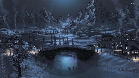 Winter Night Wallpapers - Wallpaper Cave