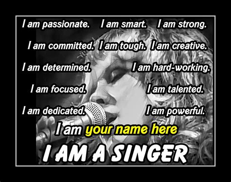 Personalized 'I am a SINGER' Quote Poster, Motivational Wall Art Gift - ArleyArt.com