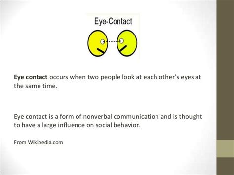 Eye contact