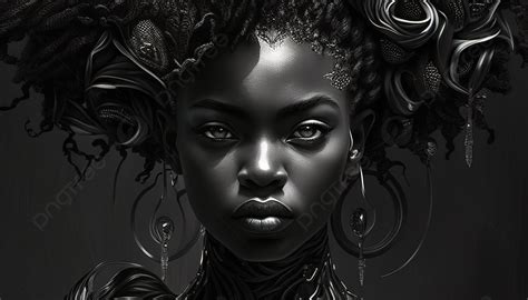 Black Mermaid Afro Woman Wallpaper Free Download Background, Black Art Pictures Background Image ...