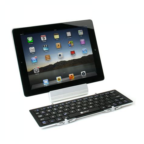 iClever Portable Folding Keyboard, Bluetooth Wireless Tablet Keyboard with Carry Pouch for iOS ...