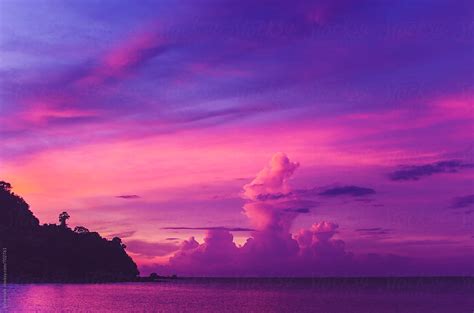 "Beautiful, Serene, Tropical, Purple Sunset Over Thailand's Islands" by Stocksy Contributor ...