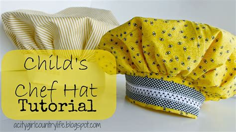 City Girl Country Life: Child's Chef Hat tutorial