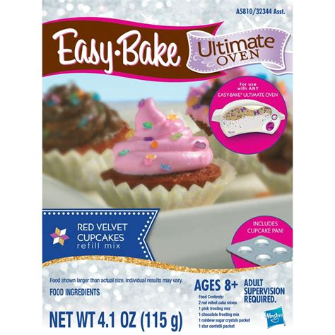 Easy-Bake Ultimate Oven Red Velvet Cupcakes Refill Pack - Walmart.com - Walmart.com