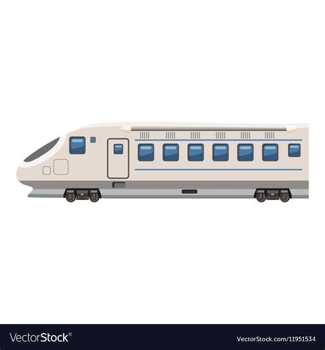 Modern high speed train icon cartoon style Vector Image