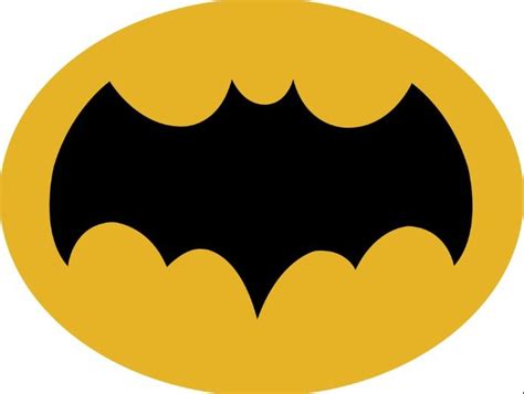 the batman symbol is shown in black and yellow