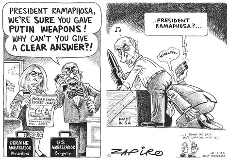 Zapiro on Twitter: "Zapiro cartoon published @dailymaverick (12 May 2023) on It's Murky ...