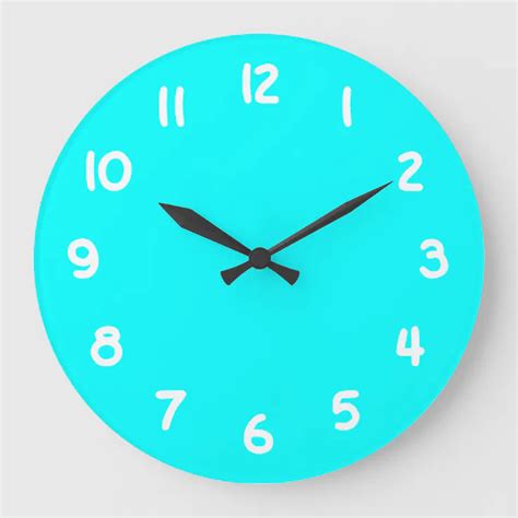 Aqua Wall Clock | Zazzle