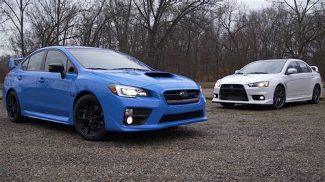 Not a comparison test: Mitsubishi Lancer Evo vs. Subaru WRX STI