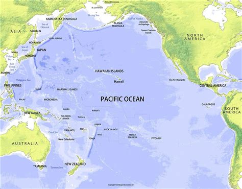 Pacific Ocean Map Countries