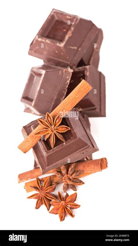 chocolate bars with its ingredients isolated Stock Photo - Alamy