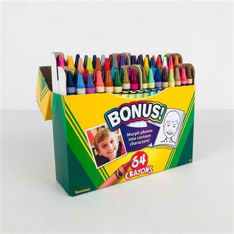 Crayola Crayons Box of 64 With Built in Sharpener, Multi-colored Crayon Set for Coloring, School ...