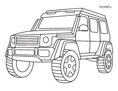 Suv Car Coloring Pages Coloring Pages