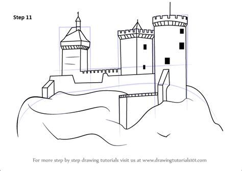 How to Draw a Medieval Castle (Castles) Step by Step | DrawingTutorials101.com