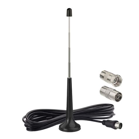 Buy Bingfu DAB FM Radio Antenna Telescopic FM Aerial Rod FM Antenna with Magnetic Base and ...