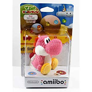 New Amiibo - Yoshi - Pink Yarn Figure in box