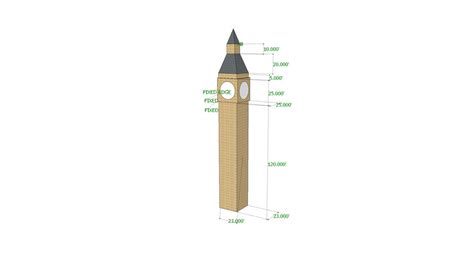 Big Ben with Driving Dimensions | 3D Warehouse