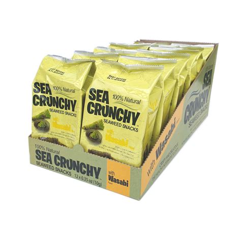 SEA CRUNCHY Seaweed Snacks with Olive Oil 10g x 12pcs | Seaweed Market