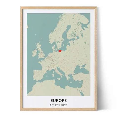 Europe Map Poster - Your City Map Art - Positive Prints