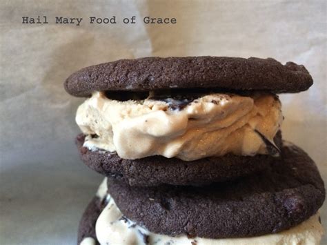 Chocolate & coffee ice cream sandwich - Hail Mary Food of Grace