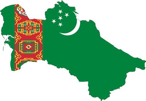 Flag map of Turkmenistan | Symbol Hunt