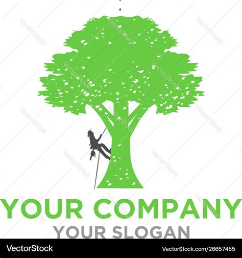 Arborist tree service logo design Royalty Free Vector Image