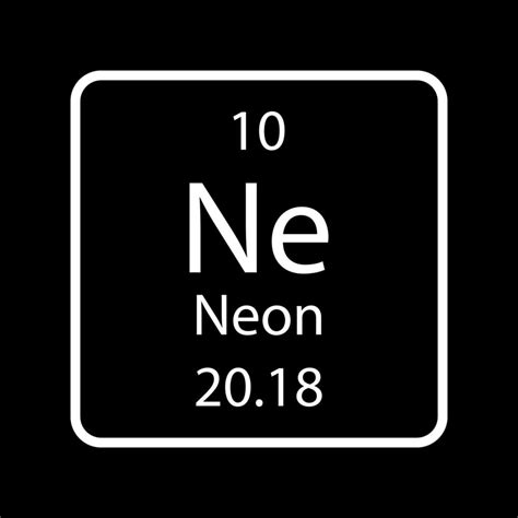 Neon symbol. Chemical element of the periodic table. Vector illustration. 12203963 Vector Art at ...