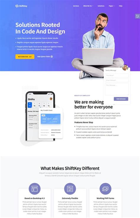 15 Best Free Landing Page Templates 2019 - freshDesignweb | Best landing pages, Page template ...