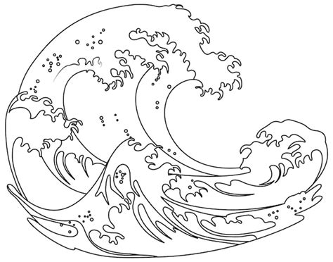 Free Vector | Traditional Japanese Wave Outline in Vector Style