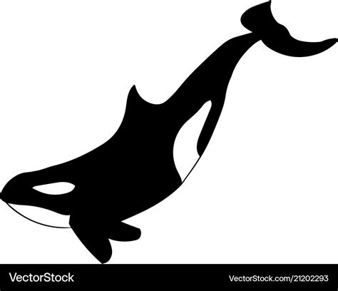 Orca whale silhouette Royalty Free Vector Image