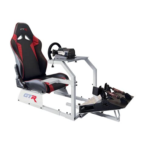 Buy GTR Simulator GTA Model Silver Frame with Adjustable Leatherette Racing Seat Gaming ...