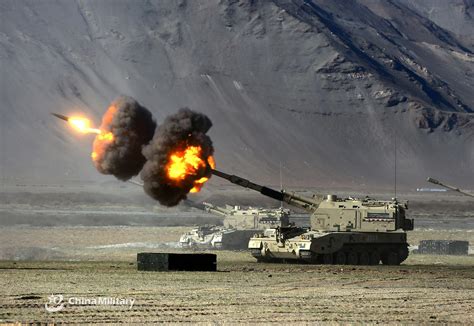 (2047x1410) PLZ-05 self propelled howitzer firing a rocket assisted projectile in Xinjiang : r ...