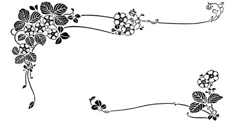 Flower Border Clipart - Karen's Whimsy