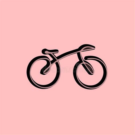 Line Drawing With The Concept Of A Bicycle Image Object Stock Vector ...