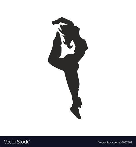 Hip hop dancer silhouette Royalty Free Vector Image