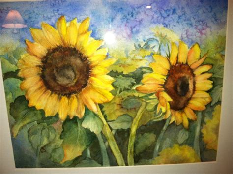 Sunflower Painting Watercolor - SUNFLOWER