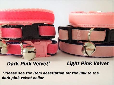 Pink Velvet Cat Collar Kitten Collar Girl or Boy Cat - Etsy