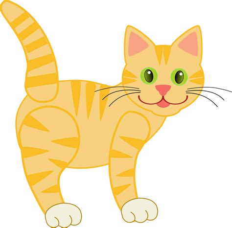 Yellow Tiger Cat | Cat clipart, Free cats, Kitten images