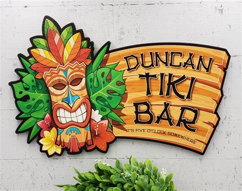 Personalized Tiki Bar Sign, Custom Tiki Sign | Tiki bar signs, Tiki bar, Tiki signs