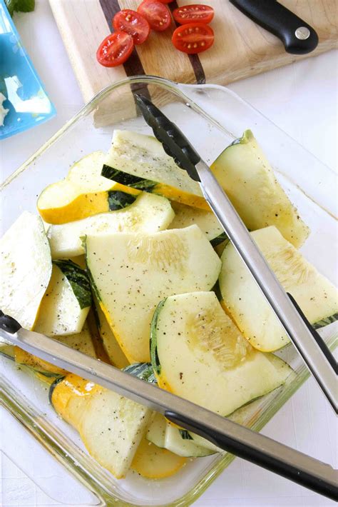 Grilled Pattypan (or Summer) Squash, Tomato & Feta Cheese Salad Recipe ...