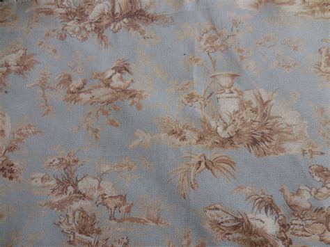 Vintage Waverly Toile Fabric Remnant Popular Country Life | Etsy