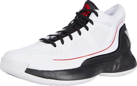 adidas Men's D Rose 10 Basketball Shoe, FTWR White/Core Black/Scarlet, Numeric_6_Point_5 ...