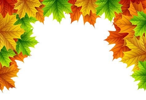 Autumn Leaves Decorative Top Border PNG Image | Gallery Yopriceville - High-Quality Images and ...