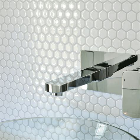 White Hexagon Self Adhesive Vinyl Wallpaper 3D Peel and Stick Square ...