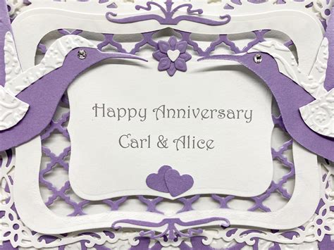 Personalized Anniversary Card, Personalized Wedding Card, Beautiful ...