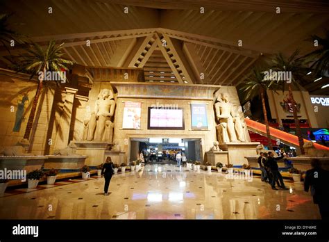 interior of the pyramid at the luxor resort hotel and casino Las Vegas Nevada USA Stock Photo ...